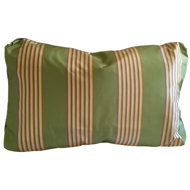 Thai Silk Stripe Pillow by Katrin Herden for Sohil Design For Sale