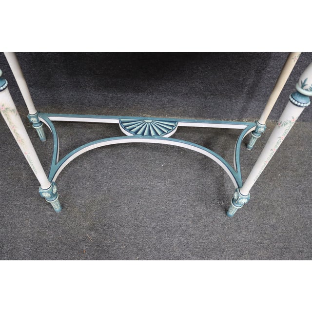 Maitland-Smith Hand-Painted Floral Accent Table For Sale In Philadelphia - Image 6 of 13