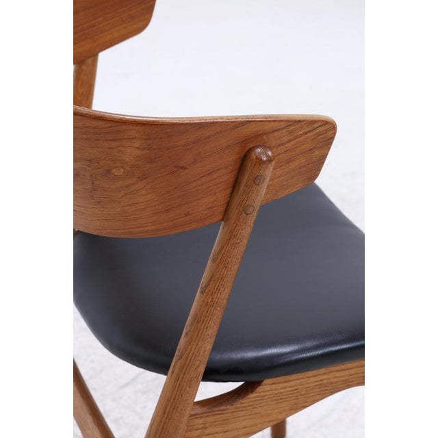 Mid-Century Danish Model 7 Chairs in Teak and Leather by Helge Sibast, Set of 4 For Sale - Image 10 of 16