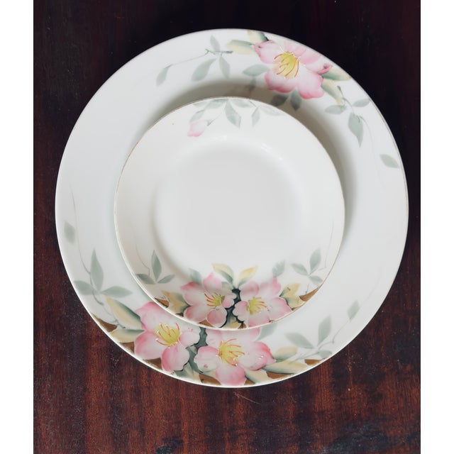 Early 20th Century Antique, Early 20th Century 42 Piece Noritake Azalea Dinnerware Set - 42pcs For Sale - Image 5 of 16