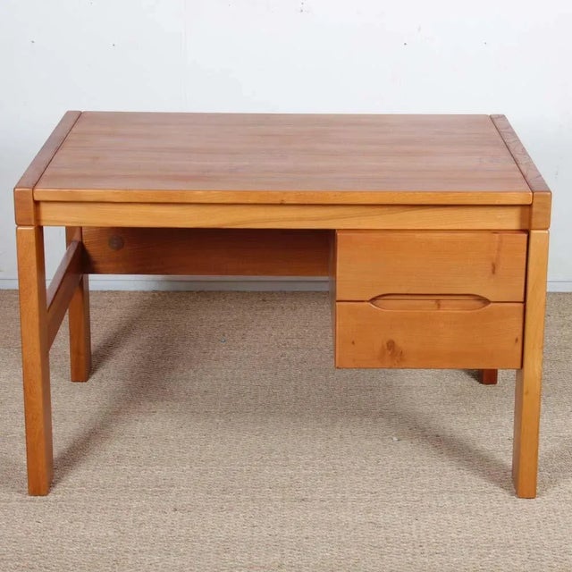 Vintage Elm Desk from Maison Regain, 1980s, in Good conditions. Designed 1980 to 1989 I have official proof of...