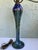 Metal Vintage Joe Clearman Signed Iridescent Pulled Feather Art Glass Table Lamp Base For Sale - Image 7 of 12