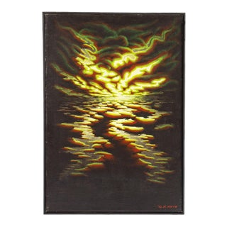 1973 Oil on Canvas Painting by Shraga Aloni For Sale