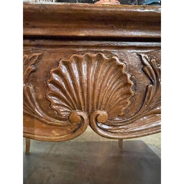 Vintage French Provincial Carved Walnut Games Table For Sale - Image 4 of 9