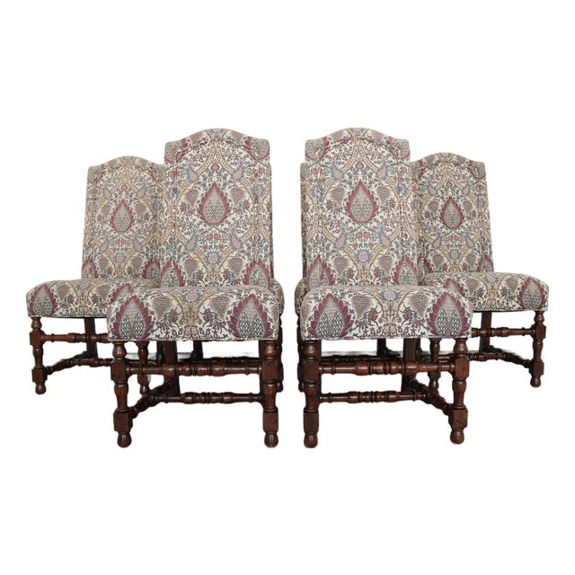 Vintage Henredon Jacobean Dining Chairs (Set of 6) For Sale