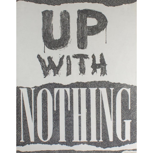 A graphite drawing by the American artist James Spencer Russell (1915-2000). This drawing depicts the works "Up With...