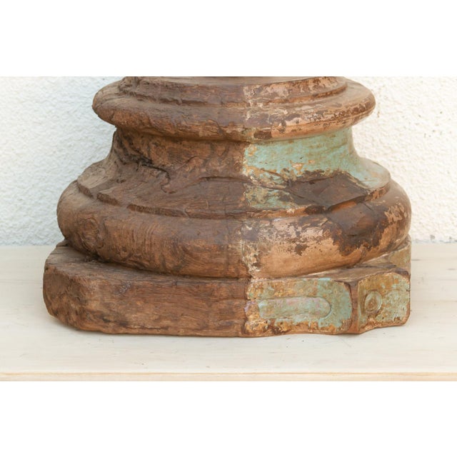 19th Century Early 1800's Large Teak Column Base For Sale - Image 5 of 10