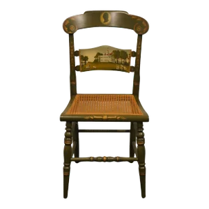 Genuine Hitchcock 1974 Limited Edition Edward Keith Hand Painted Side Chair - George Washington's Mount Vernon