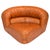 Gold Corner Lounge Chair in Cognac Leather by Rossi Di Albizzate, Italy, 1970s For Sale - Image 8 of 8