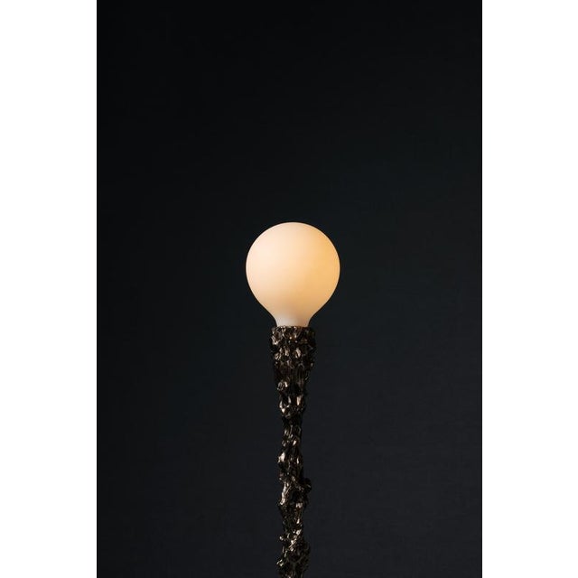 Black Sweet Thing Tall Lamp in Patinated Cast Bronze by William Guillon For Sale - Image 8 of 18