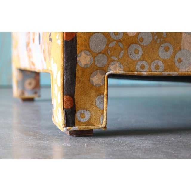 1960s Attributed to Milo Baughman for Thayer Coggin Sofa Jack Lenor Larsen Primavera For Sale - Image 13 of 15