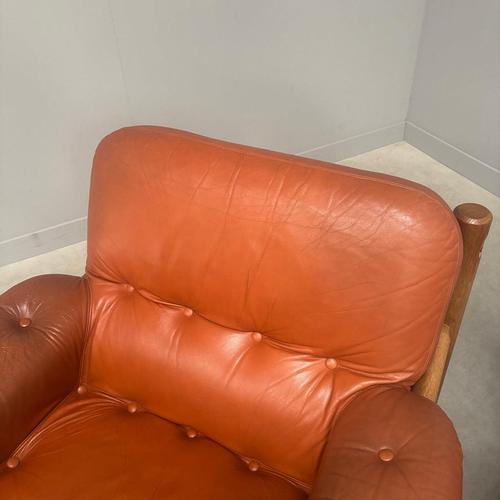 Brutalist Leather Lounge Chairs, 1960s, Set of 2 For Sale - Image 12 of 18
