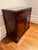 Gimbel Brothers Chippendale style with protective glass top, single drawer with ornate brass pulls, a lattice-carved...