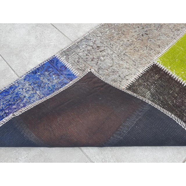 Turkish 1960s Floral Handkotted Wool Runner For Sale - Image 3 of 10