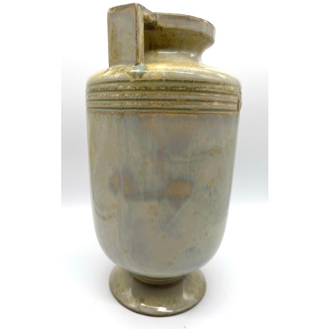 Global Views Global Views Grecian Style Celadon Amphora Urn | Reactive Glaze Ceramic Vase For Sale - Image 4 of 7