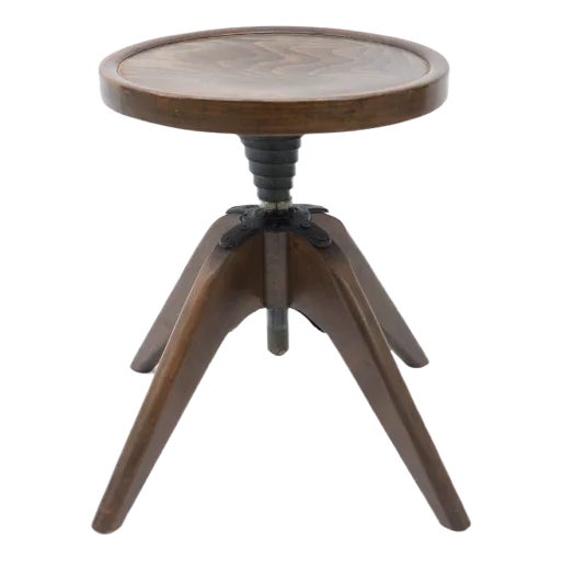 Height-Adjustable Piano Stool from Bombenstabil, 1940s For Sale