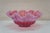 Late 20th Century 3 Fenton Cranberry Glass Opalescent Ruffled Clambroth Vase Basket Bowl Compote For Sale - Image 6 of 16