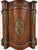 Early 20th Century French Louis XVI Revival Bronze-Mounted Marquetry & Marble-Top Display Credenza For Sale In Miami - Image 6 of 11