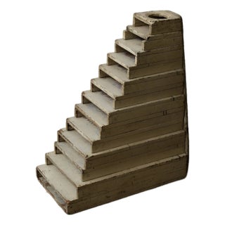 Vintage Folk Art Graduated Shop Bag Stand, Circa 1940s For Sale