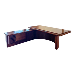 1980s Drylund Super Skyline Rosewood Executive Desk
