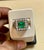 Gemstone AGL Certified 2.14 Ct Colombian Minor Traditional Emerald & Diamond Ring 18KYG For Sale - Image 7 of 18