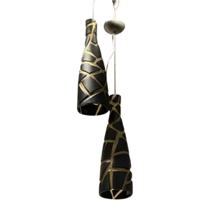 1990s Italian Murano Style Glass Single Pendants - a Pair