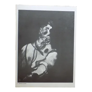 Vintage Modernist Henry Moore Portrait Study Lithograph From Derriere Le Miroir