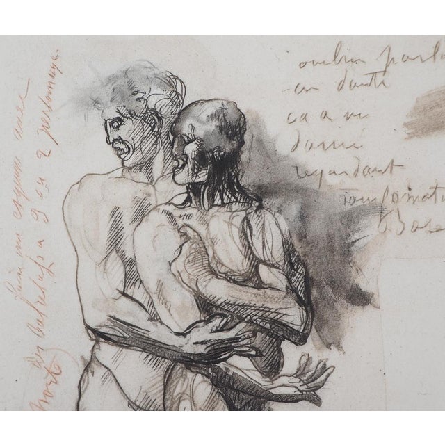 After Auguste Rodin, Shadow Speaking to Dante, Engraving For Sale - Image 4 of 6