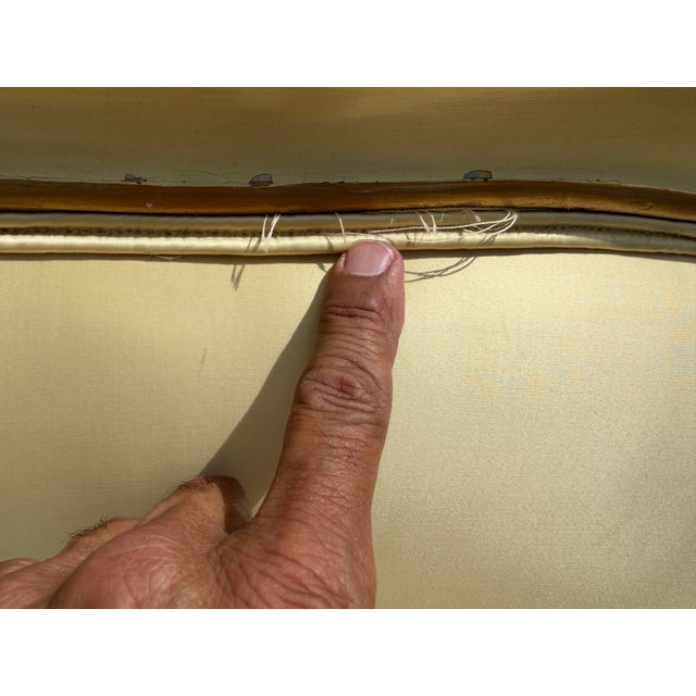 Carved Louis XVI Style Diminutive Settee For Sale - Image 10 of 18