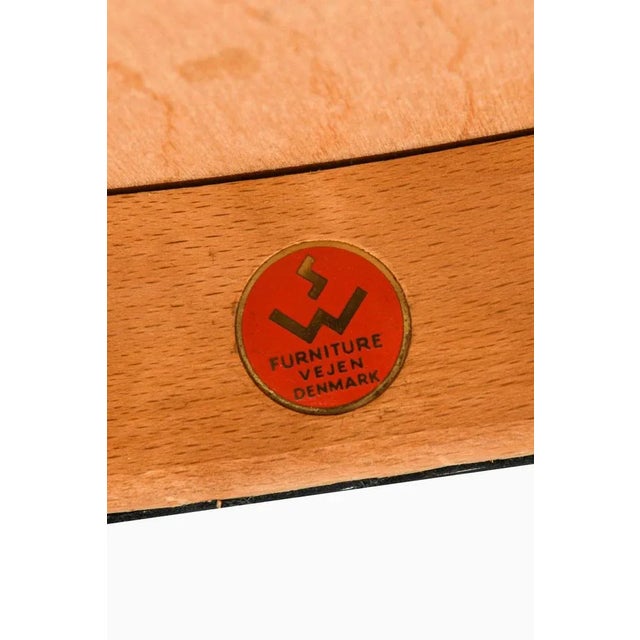 Black Dining Chairs attributed to Kai Lyngfeldt-Larsen for Søren Willadsen Møbelfabrik, 1960s, Set of 6 For Sale - Image 8 of 11