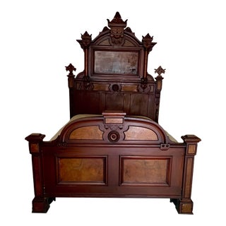 Walnut Full Bed Frame For Sale