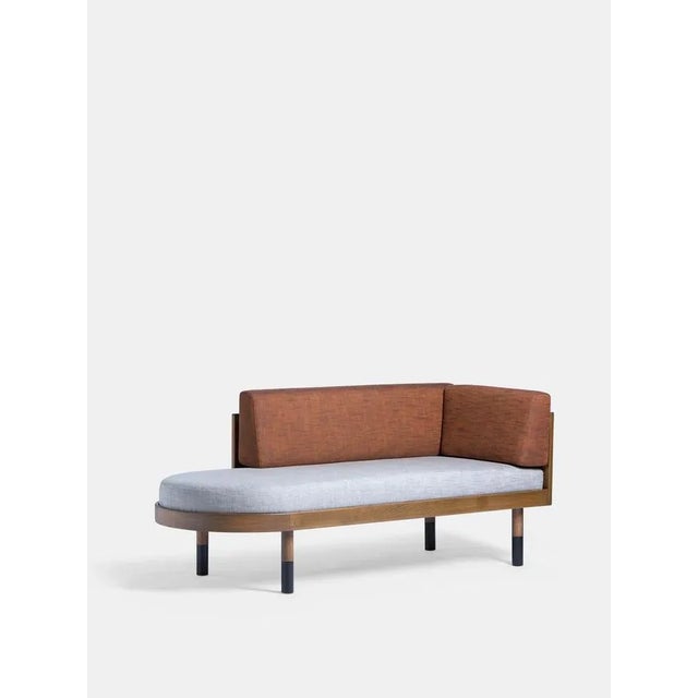 Mid corner sofa by kann design dimensions: d 70 x w 170 x h 74 cm. Materials: solid wood, steel, wood veneer, hr foam,...