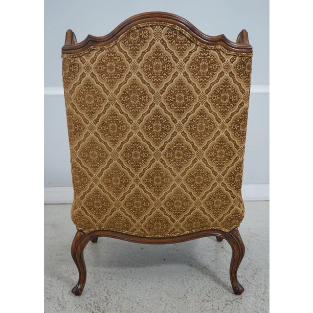 Tomlinson Pair Tomlinson French Style Large Throne Wing Chairs For Sale - Image 4 of 12