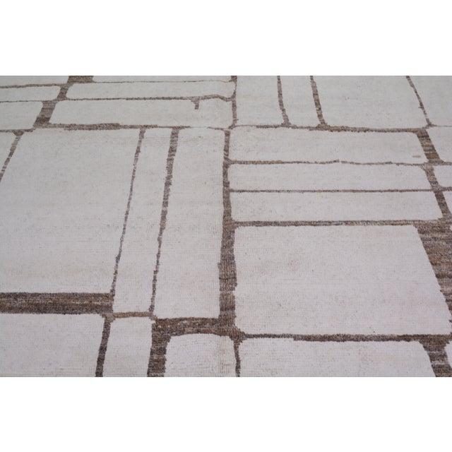 2010s Moroccan Hand Knotted Wool Rug, 11'10"x15' For Sale - Image 5 of 6