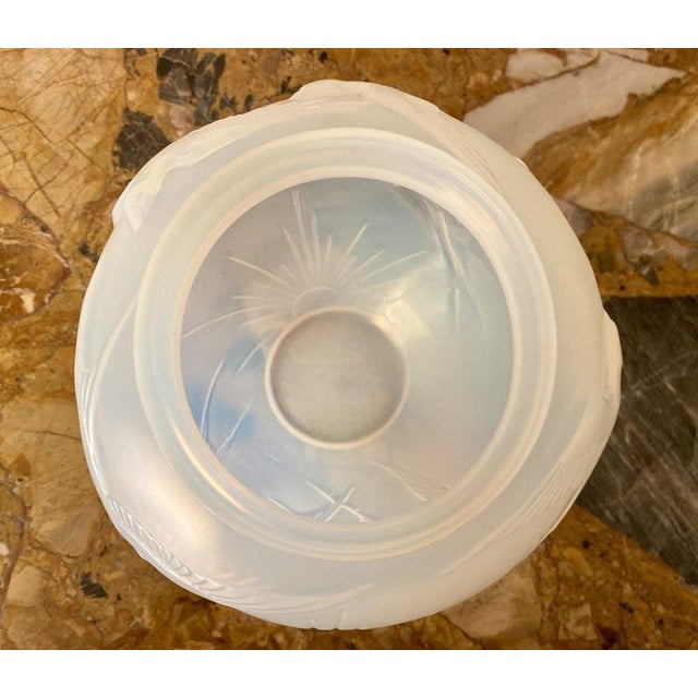 Art Deco Opalescent Vase with Swallows from Sabino Paris For Sale - Image 10 of 13