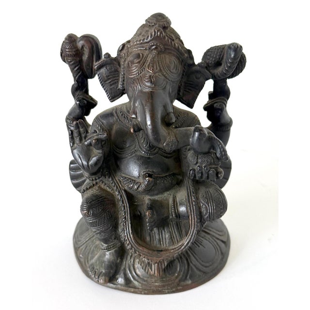 Fine Antique Bronze Statue of Ganesh from Sir Lanka For Sale - Image 4 of 14