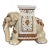 Vintage Beige Ceramic Elephant Garden Stool For Sale