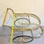 Vintage Hollywood Regency Brass & Glass Two-Tier Bar Cart For Sale - Image 11 of 12