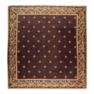 Galerie Shabab Collection Early 20th Century Handmade French Needlepoint Large Oversize Carpet, Circa 1920 For Sale