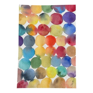 Signed Original Watercolor Abstract by Nancy Smith For Sale