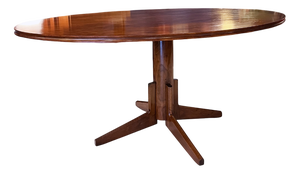Vintage Oval Wooden Table, 1960s
