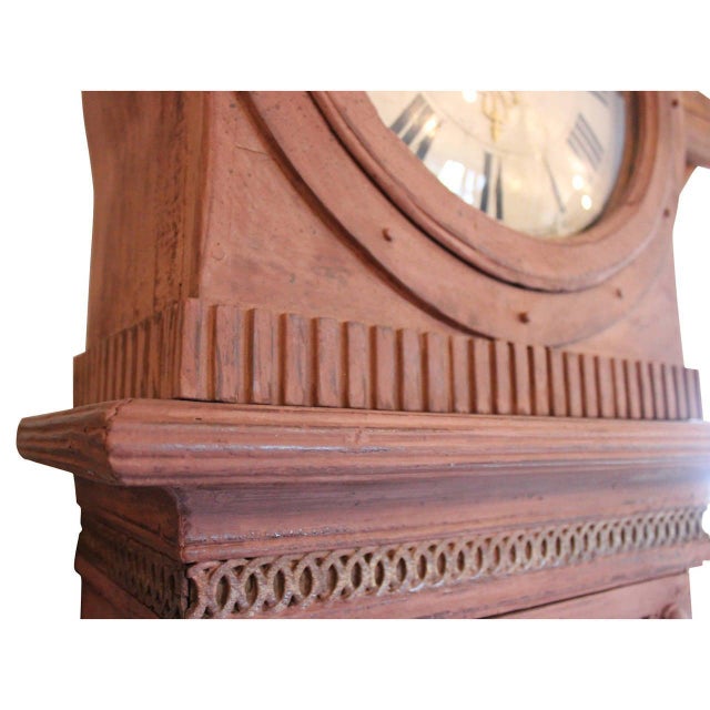 Antique Danish Gustavian Painted Longcase Clock For Sale - Image 4 of 8