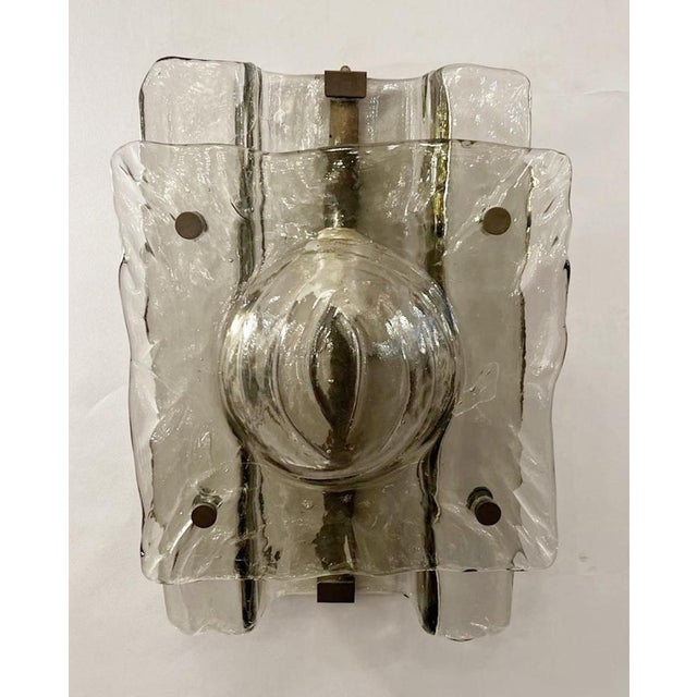 Pair of Murano Smoked Glass Sconces, 1960s Up to 250V (Europe/UK Standard).The wiring of this item may be original and...