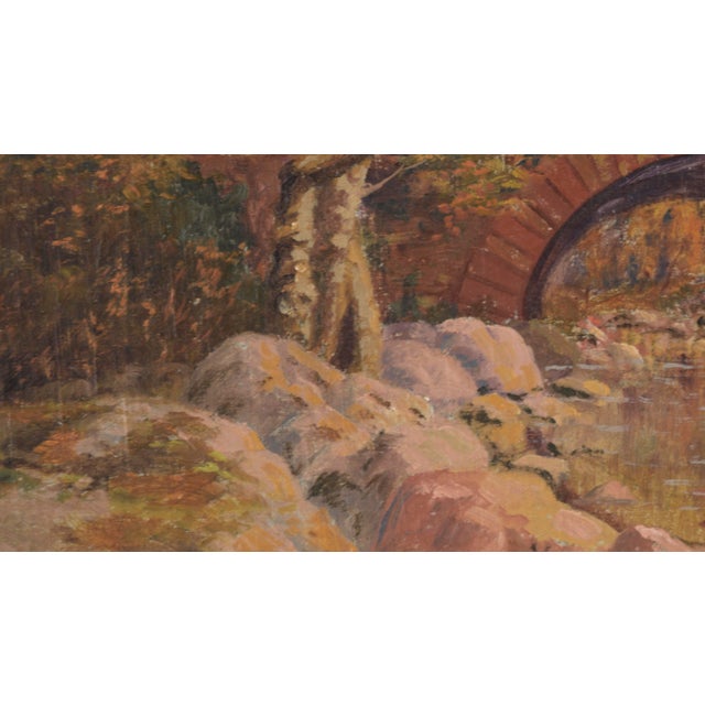 American Monticello Bridge - Napa - Putah Creek Landscape by Frank Willson Judd For Sale - Image 3 of 8