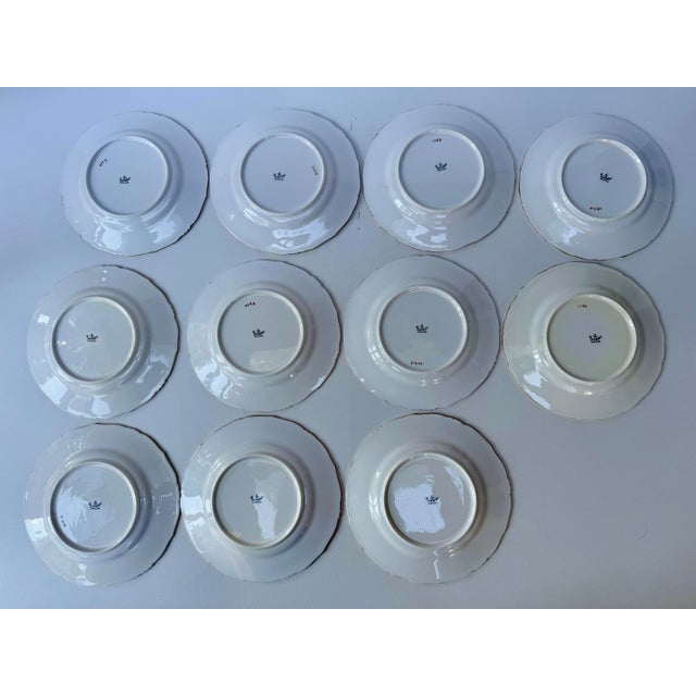 Vintage Royal Chelsea England Gilt Floral Plates - Set of 11 For Sale - Image 9 of 12