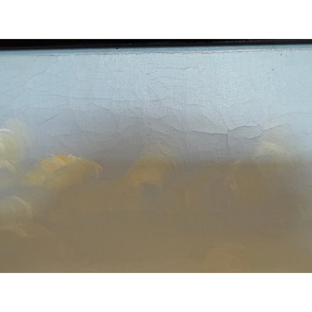 Late 20th Century Vintage Original Oil Painting on Canvas, Landscape, Framed Art For Sale - Image 5 of 9