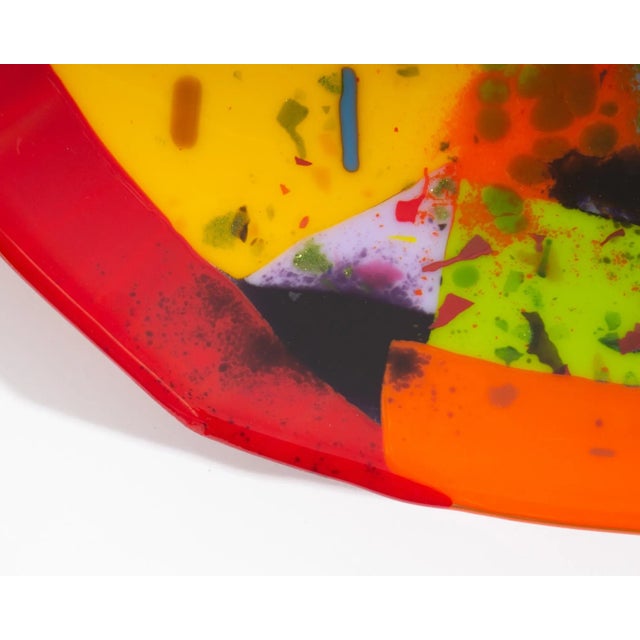 Fused Art Glass Charger For Sale - Image 4 of 7