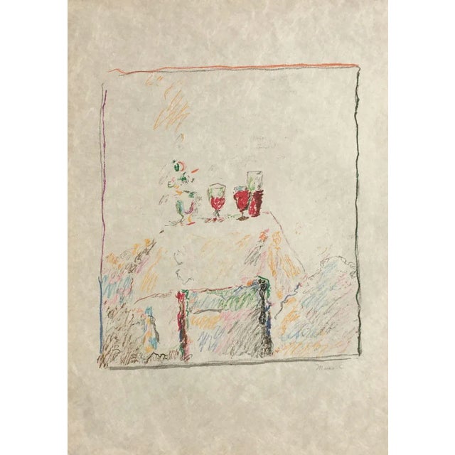 1970s Still Life Lithograph by Marko Celebonovic For Sale