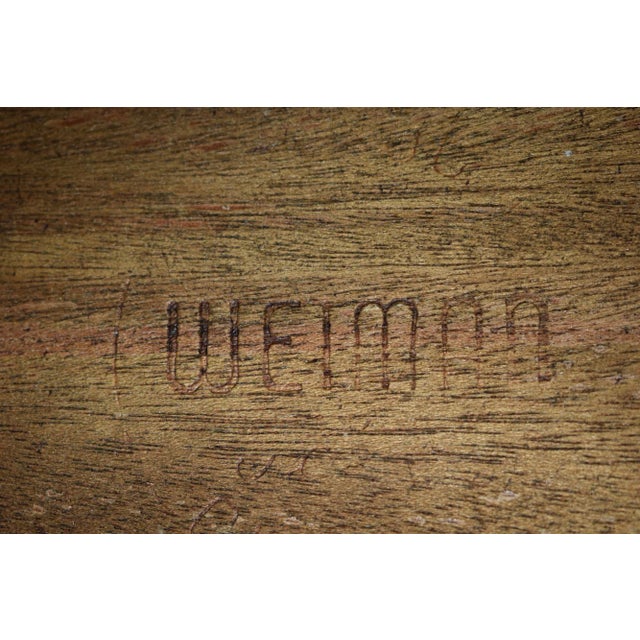 Weiman Burl Wood Side Table Kameo Neo Classic Inlaid Pedestal End Stand For Sale - Image 11 of 12