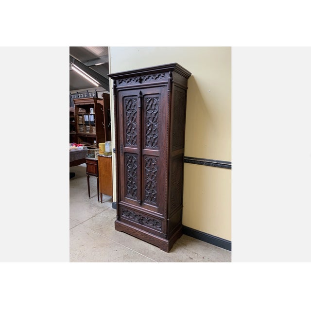 Wood Antique Chinese Sideboard in Oak, 1880 For Sale - Image 7 of 10